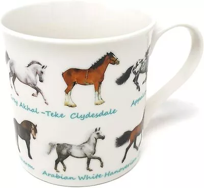 Buy Horses White Fine China Mug Coffee Cup Arabian Appaloosa Clydesdale Bay Shetland • 7.79£