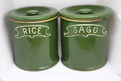 Buy Langley Mill Green Tube-lined Storage Jars - Sago & Rice. • 20£