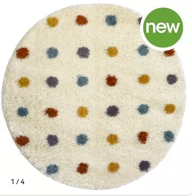 Buy Snug Spots Multicolour 100cm Circle Rug • 19.99£