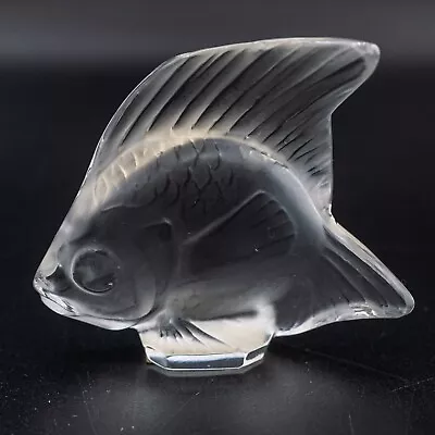 Buy READ Lalique France Crystal Angel Fish Clear Figurine 1 7/8  - FREE USA SHIPPING • 57.19£