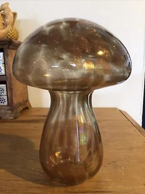 Buy Art Glass Mushroom /Toadstool Paperweight Glass Paperweight Ornament  • 8£