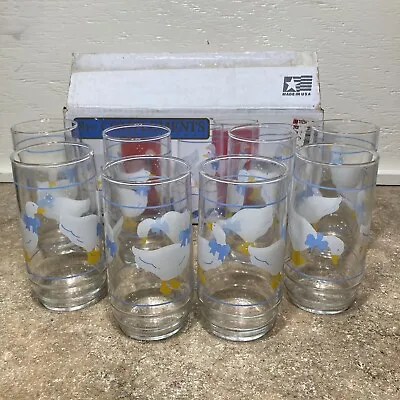 Buy VTG INDIANA GLASS 16oz SET OF 8 COUNTRY GOOSE COOLER GLASSES NEW OLD STOCK • 26.36£
