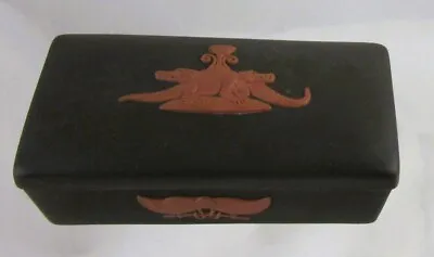 Buy Wedgwood Black & Terracotta Jasperware Egyptian Lidded  Box - 10 X 5  X 3 Cm • 24.99£