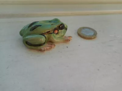 Buy Frog - Beautiful- Detailed Colourful Miniature Pottery Frog -green Tropical Frog • 4.60£