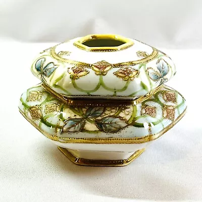 Buy Noritake Nippon Antique Porcelain Hair Receiver Vanity Gold Encrusted 1911 • 39.78£