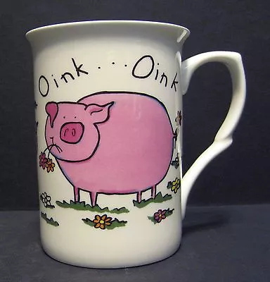 Buy Pig  Oink Fine Bone China Mug Cup Beaker (also Comes In Sheep & Cow) • 5.99£