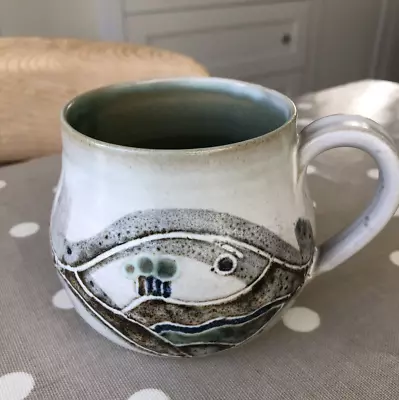 Buy Geraldine Hughes Studio Art Pottery Mug With Fish Design, Excellent Condition • 10£