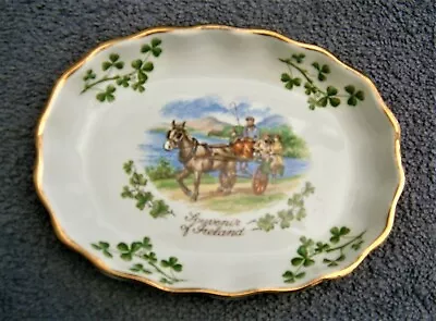 Buy Q659) Arklow Irish Souvenir Ware Ceramic Shamrock Pony & Cart Trinket Dish • 4.99£