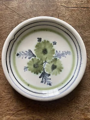 Buy VINTAGE 1950s RYE POTTERY Green Floral Pin Dish 8.5cm • 10£