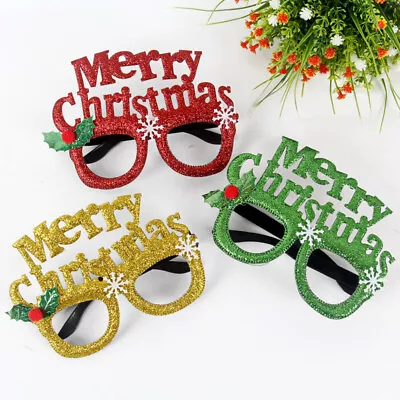 Buy Christmas Glasses Santa Claus New Year Eve Party Paper Glasses Christmas Decor • 3.45£