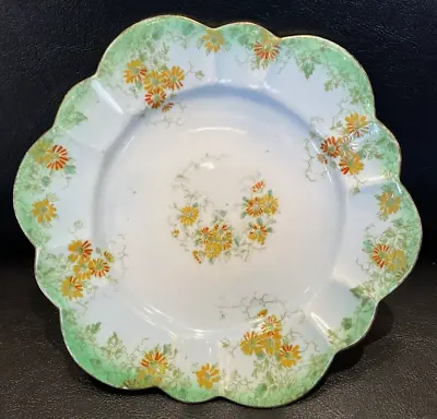 Buy Vintage RARE The Foley China Rd 270002 9339 Plate 7 ¼” Green Orange Scallop • 2.95£