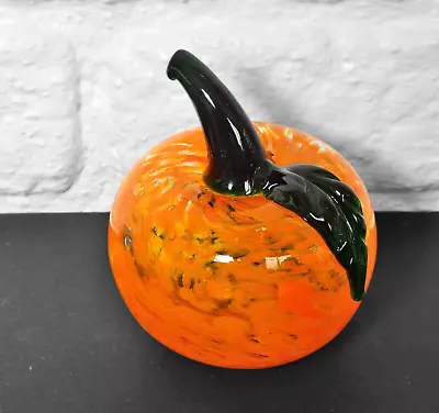 Buy Murano Art Glass Orange APPLE With Mottled Design. Ornament / Paperweight • 13.99£