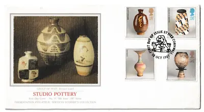 Buy 13/10/1987 UK GB FDC - Studio Pottery - Group Of Pots: Bernard Leach - St. Ives • 6.99£