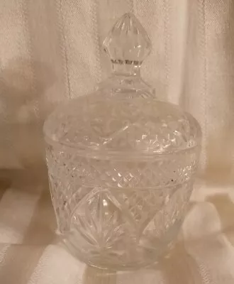 Buy Vintage Anchor Hocking Wexford Diamond Pattern Clear Sugar Bowl With Lid • 13.19£