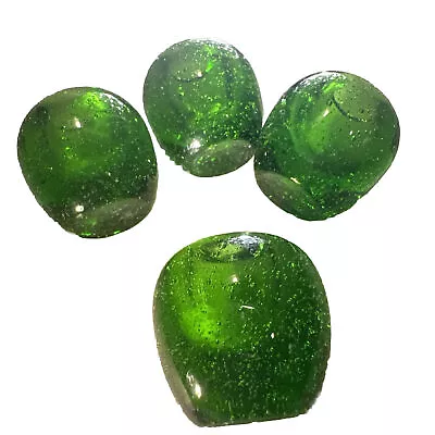 Buy Kosta Boda Glass Candle Holders Vintage Set Of 4 Green Bubbles Mini 1.5  • 20.87£