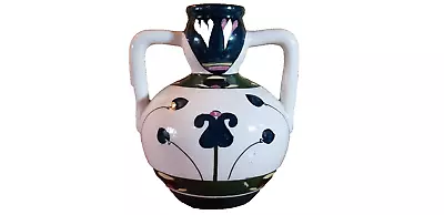 Buy Antique Continental Danish French Style Hand Painted Art Nouveau Vase C1900-1920 • 15£