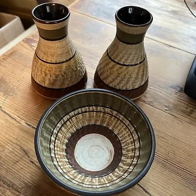 Buy Dumler & Breiden Terra Series Vases & Bowl  1960' Vintage German Ceramic Dee Cee • 20£