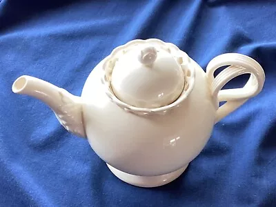 Buy Royal Creamware Pottery Classic Teapot With Twisted Handle. Excellent Condition. • 40£