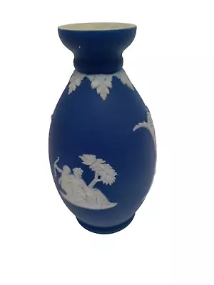 Buy Antique Wedgwood Cobalt Blue Jasperware Free Standing Vase Small  • 9.99£