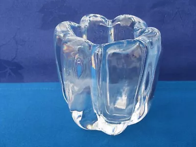 Buy Vintage Orrefors Swedish Crystal Glass Vase Stella Polaris By Vicke Lindstrand • 50£
