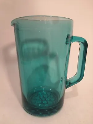 Buy Vintage Heavy Turquoise Glass Jug - Bubble Hobnail Base 70’s/80’s (800ml) • 10.99£