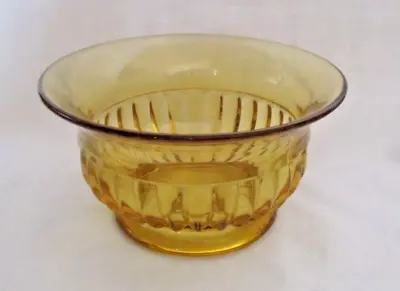 Buy Art Deco SOWERBY Amber Glass Bowl. 9 Cm X 17 Cm • 4.99£