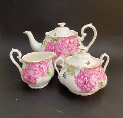 Buy Royal Albert Miranda Kerr Friendship Teapot Milk Jug & Sugar Bowl Tea Set - New • 160£