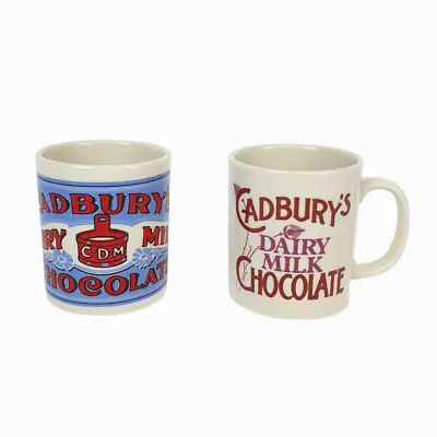 Buy 2 X Retro Cadbury's Dairy Milk Chocolate Ceramic Mugs By Staffordshire Tableware • 6.99£