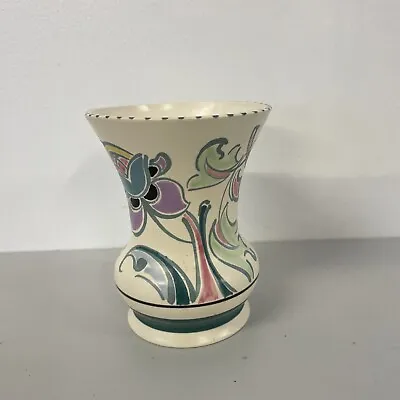 Buy Honiton Devon Pottery Vase Hand Painted Floral Design Signed P MONKTON (j) • 14.99£