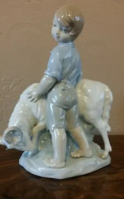Buy Lladro Nao Daisa Spanish  Blue Boy Ram Sheep  Figurine • 35£