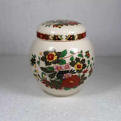 Buy Vintage Sadler Pottery Ginger Jar Storage Container India Peony Pattern C1950s • 5.49£