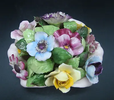 Buy Vintage Royal Adderly England Bone China Rose Flower Bouquet Scalloped Oval Dish • 26.54£