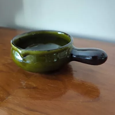 Buy Vintage French Poët Laval Green Ceramic Small Pouring Jug Handled Pot VGC • 9.99£