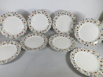 Buy Churchill Queens Fine China Side Plates Udai Palace Set Of 8 Diameter 20cm • 19.95£