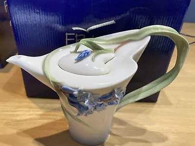 Buy Franz Porcelain Rare Bluebell  Teapot FZ00876 Mint In Box • 105.95£
