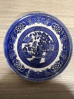 Buy Vintage Old Willow Plate Woods Ware 1950s 25.5cm Blue White English • 3£