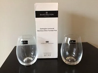 Buy Dartington Crystal Universal Stemless Wine Tumbler Pair, British Wine Glass Co. • 8£