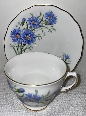 Buy Royal Vale Blue Cornflower Fine Bone China Tea Cup And Saucer Set EUC England • 23.97£