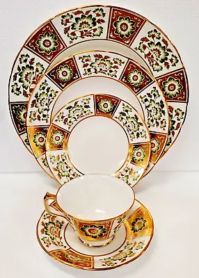 Buy Royal Crown Derby Green English Bone China Derby Panel 5 Piece Place Setting • 256.05£
