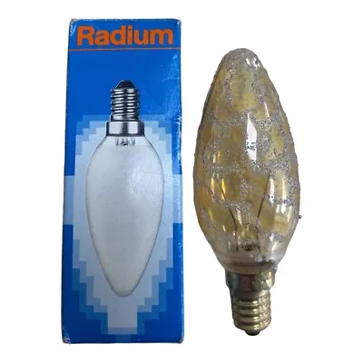 Buy Radium Classic Candle 40w 240v SES E14 Gold Crackle Effect Candle • 11.50£