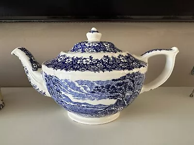 Buy Vintage James Sadler Afternoon Tea Collection Blue & White Teapot THE OLD MILL • 35£