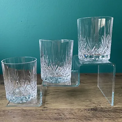 Buy Crystal Clear Glass Cut Tumblers Set Of Three • 12.99£