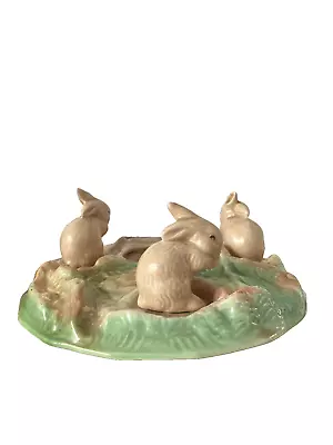 Buy Sylvac 1312 Vintage Pottery Posy Ring Table Centre 1950s Bunny Rabbits • 23.09£