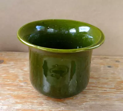 Buy Green Studio Pottery Planter- 12cm High X 15cm Wide- • 7.95£