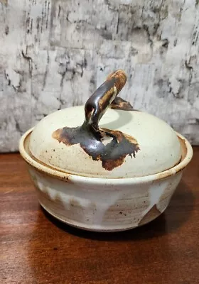 Buy Vintage Sherwood Art Pottery Bowl And Lid, 1970 Drip, Rustic,  Stoneware  • 33.21£