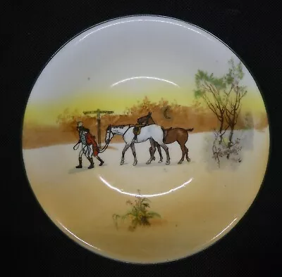Buy Antique Royal Doulton Fruit Bowl - Two Huntsmen Leading Horses • 26.02£