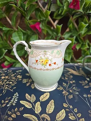 Buy Antique Art Deco ABJ Grafton China Tewkesbury Flowers Milk Cream Jug ½ Pint • 6£