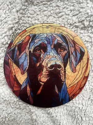 Buy Black / Chocolate Labrador Dog  Stain Glass Effect Sun Catcher, Gift Ideas • 5£
