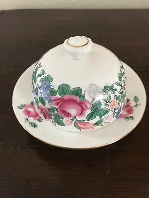 Buy Crown Staffordshire Bone China Butter Dish/trinket Thousand Flowers Ex Con • 9.99£