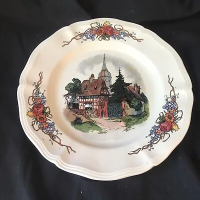Buy Vintage Sarreguemines Obernai Dinner Plate 20cm - Signed By Artist H Loux • 9.99£